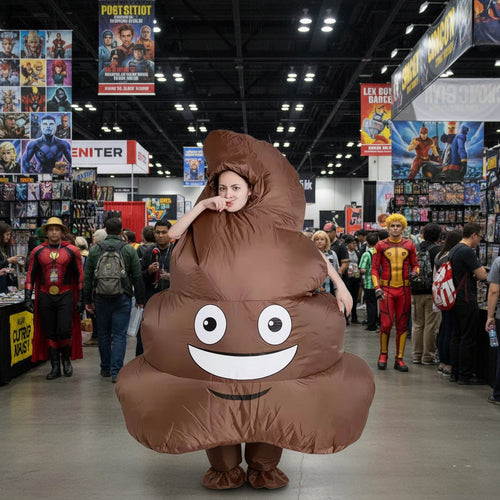 Inflatable Poop Costume - Funny Novelty Party Outfit for Pranks, Halloween Events and Entertaining Cosplay Fun