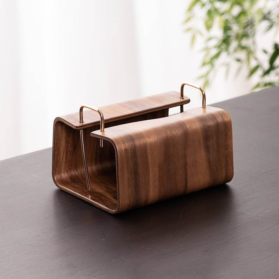 Retro Wooden Tissue Box – Nordic Desktop Paper Towel Holder for Living Rooms, Bedrooms, Offices and Stylish Home Organization