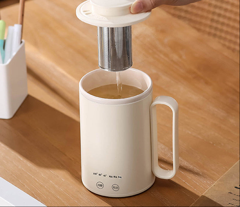 Portable Travel Electric Kettle – 400ml Thermal Water Boiler for Tea, Coffee, Milk and Instant Meals Anywhere