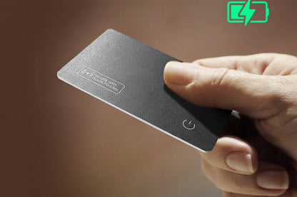 Wireless Tracking Card Wallet – Smart Rechargeable Locator Card with Find My Compatibility for iPhone Devices, Slim Anti-Lost Everyday Wallet