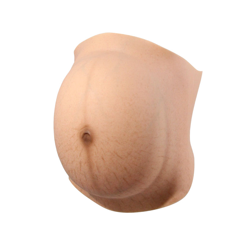 Realistic Silicone Pregnancy Belly – Stretch-Mark Maternity Simulation Prop for Photos, Videos, Cosplay, Theater, Film Production and Costume Styling
