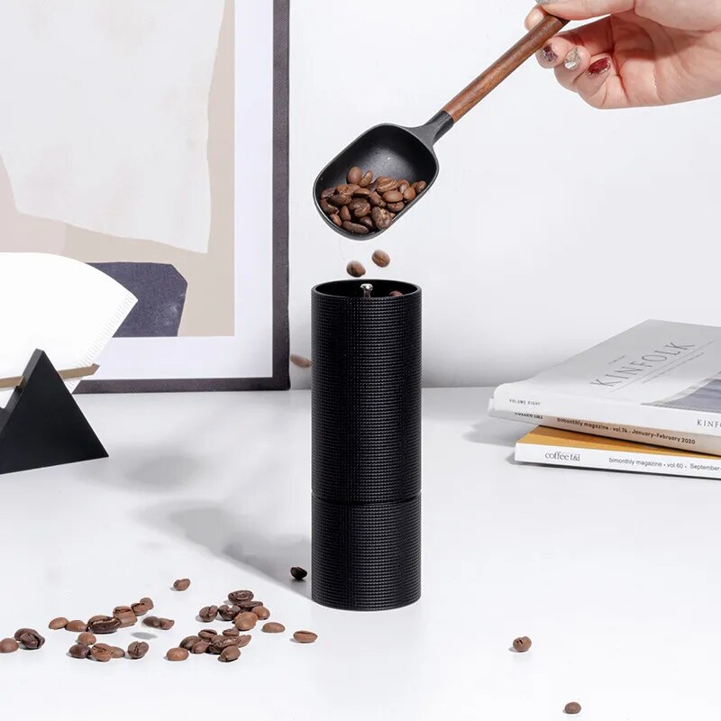 Manual Burr Coffee Grinder - Portable Adjustable Hand Coffee Mill with Precision Grinding for Fresh Espresso and Brewing