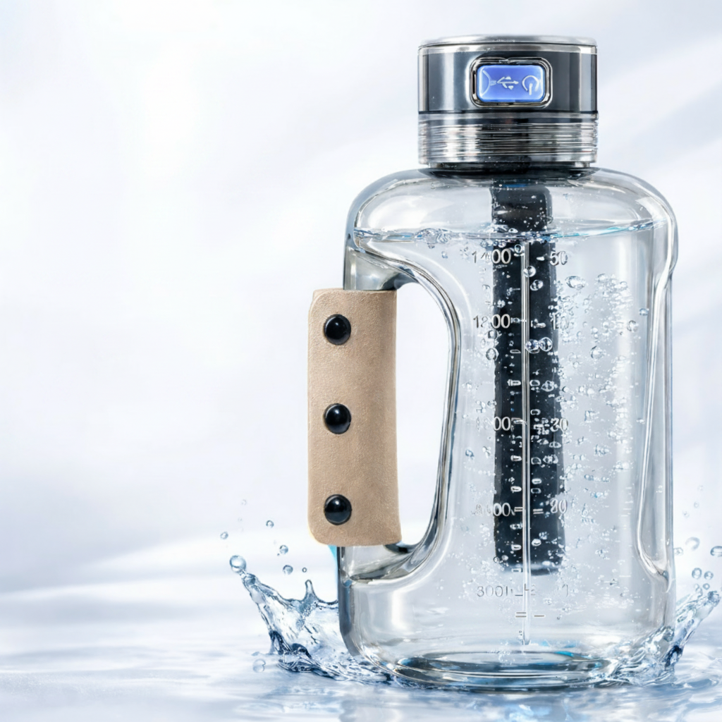 Portable Hydrogen Water Bottle – 1.5L Hydrogen-Rich Water Generator with Large Capacity Sports Cup Design for Gym, Outdoor Fitness, Travel and Daily Hydration