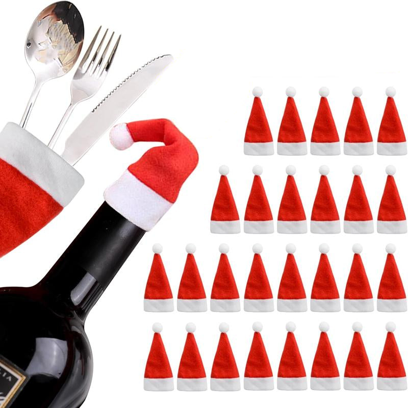 Christmas Cutlery Holder Set – Festive Fork and Knife Pocket Sleeves for Holiday Table Settings and Dinner Parties