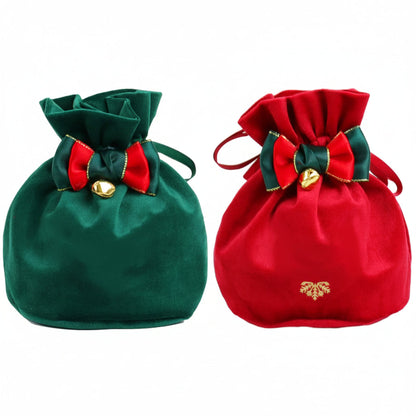 Christmas Apple Gift Bags Set - Festive Holiday Packaging Pouches for Party Favors and Seasonal Gift Giving