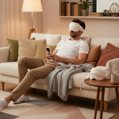 Graphene Heated Head Massager – Air-Pressure Relaxation Device with Eye Hot Compress for Soothing Head Comfort, Stress Relief and Better Bedtime Routine