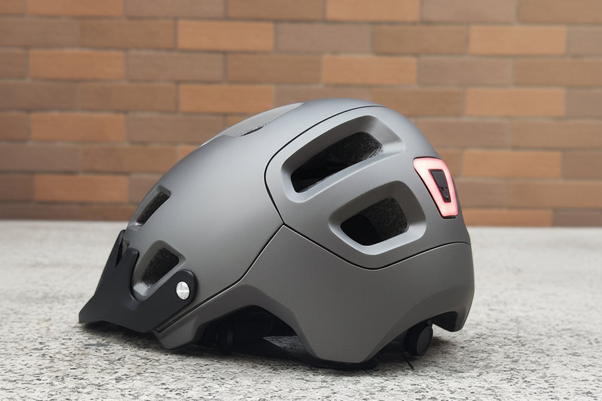 Rechargeable LED Cycling Helmet – Ultralight MTB Mountain and Road Bike Helmet for Men and Women with High-Visibility Safety Light