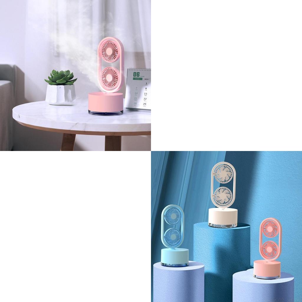 Portable Head Humidifier Fan – Rotatable USB Cooling Air Device with Adjustable Mist and Wide-Angle Personal Comfort for Summer