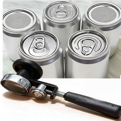Airtight PET Food Can Set – Reusable Storage Containers with Pull Ring Lids and Manual Sealing Machine