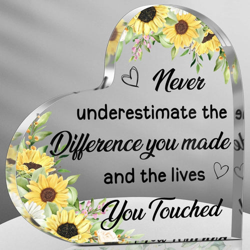 Acrylic Love Appreciation Plaque – Inspirational Thank You Gift Ornament for Friends, Coworkers, Colleagues and Meaningful Keepsakes