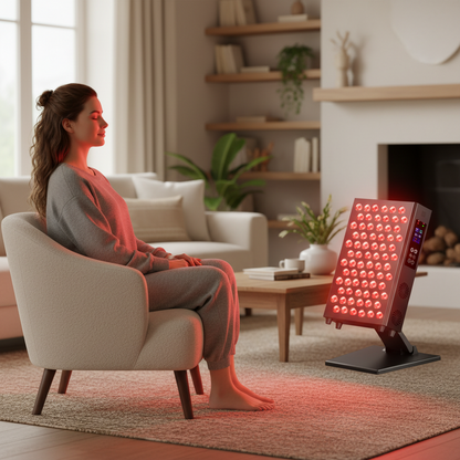 LED Red Light Therapy Panel – Dimmable 660nm and 850nm Infrared Beauty Device for Facial, Body Skin Care, Rejuvenation and Wellness