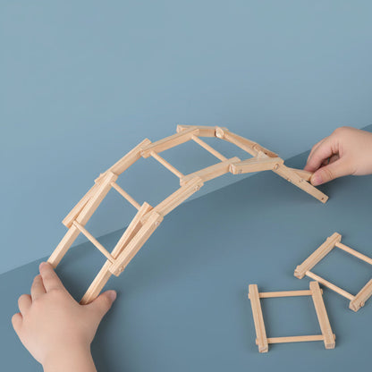 Wooden Bridge Building Block Kit – DIY Science Construction Model for Kids STEM Learning, Creative Assembly and Educational Play