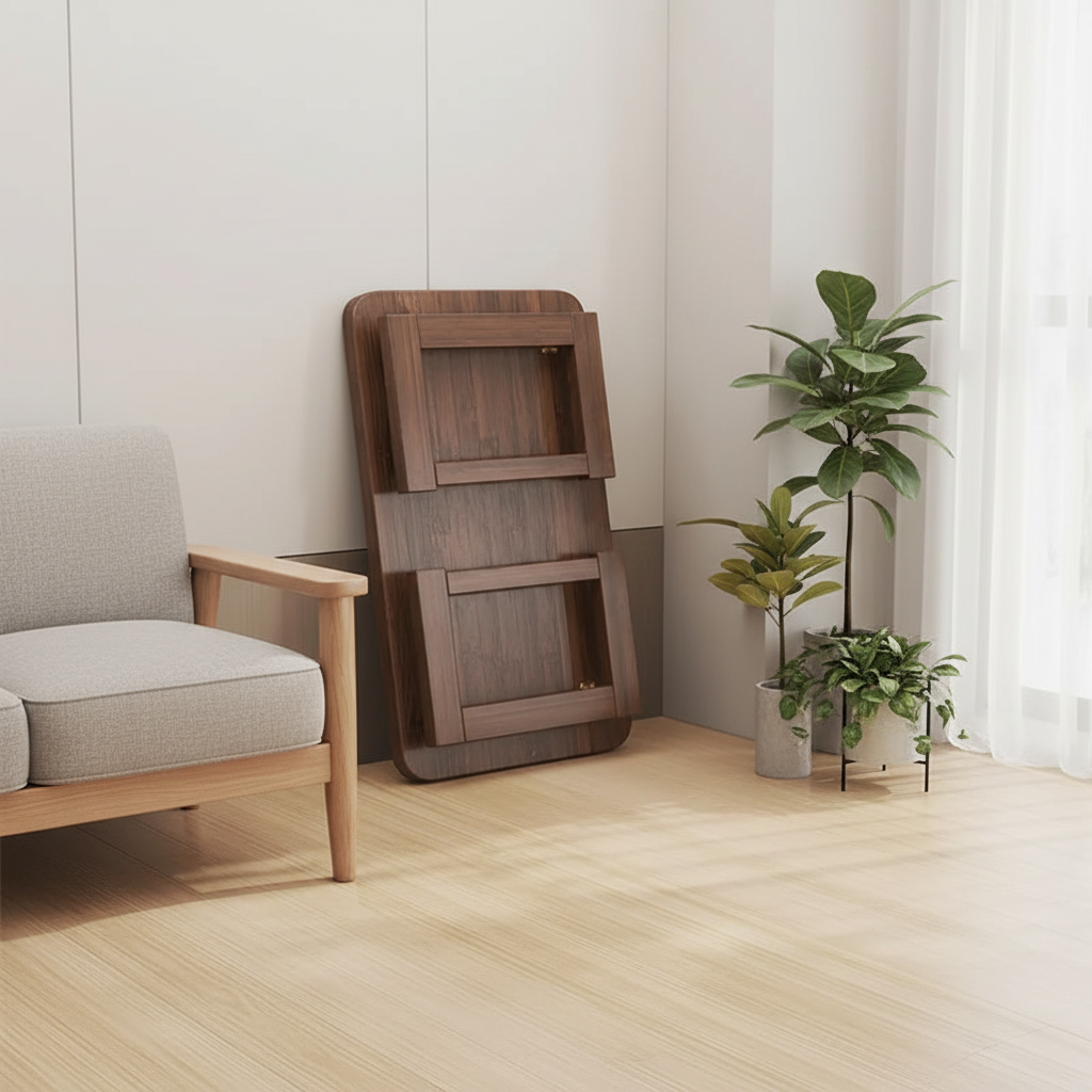 Folding End Table – Multifunction Small Side Coffee Table for Living Room, Bedroom, Balcony and Space Saving Furniture