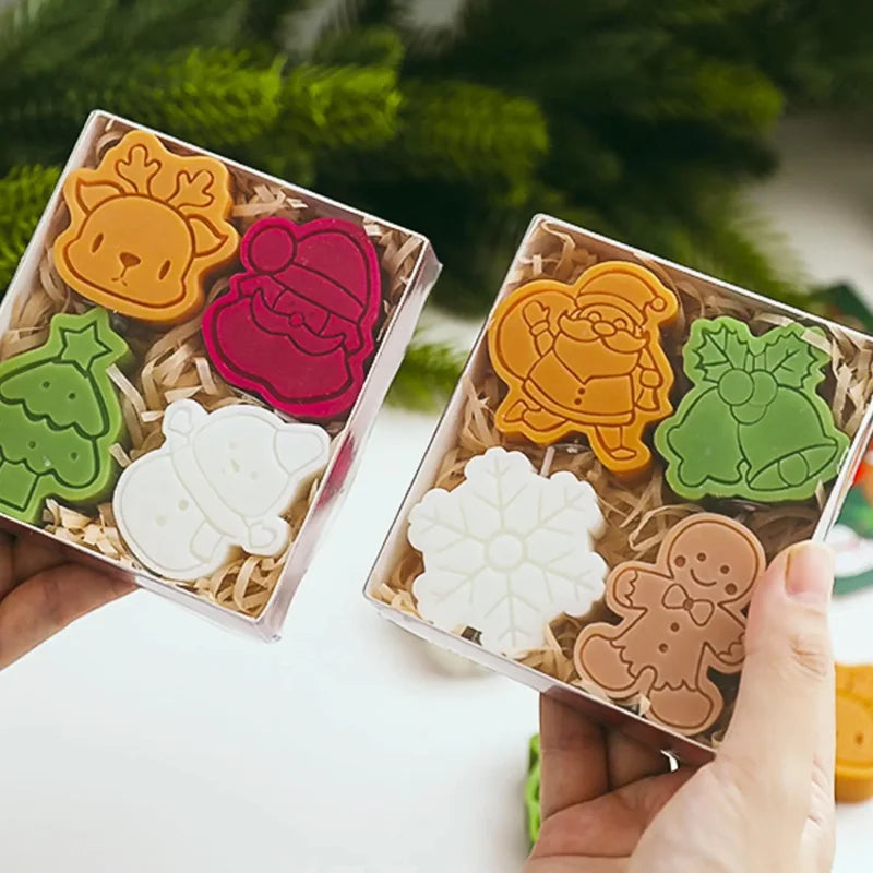 Christmas Scented Candle Gift Set – Soy Wax Holiday Aromatherapy Candles with Festive Designs