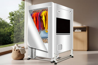 Portable Electric Clothes Dryer – 1600W Heated Garment Drying Machine with Timer for Travel, Apartments and Rainy Day Laundry