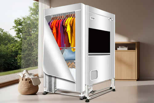 Portable Electric Clothes Dryer – 1600W Heated Garment Drying Machine with Timer for Travel, Apartments and Rainy Day Laundry