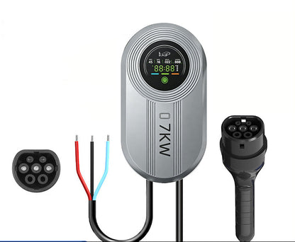 Smart EV Charger – 7KW Type 2 Wallbox Charging Station with LCD Screen, 32A Fast Charging for Electric Vehicles