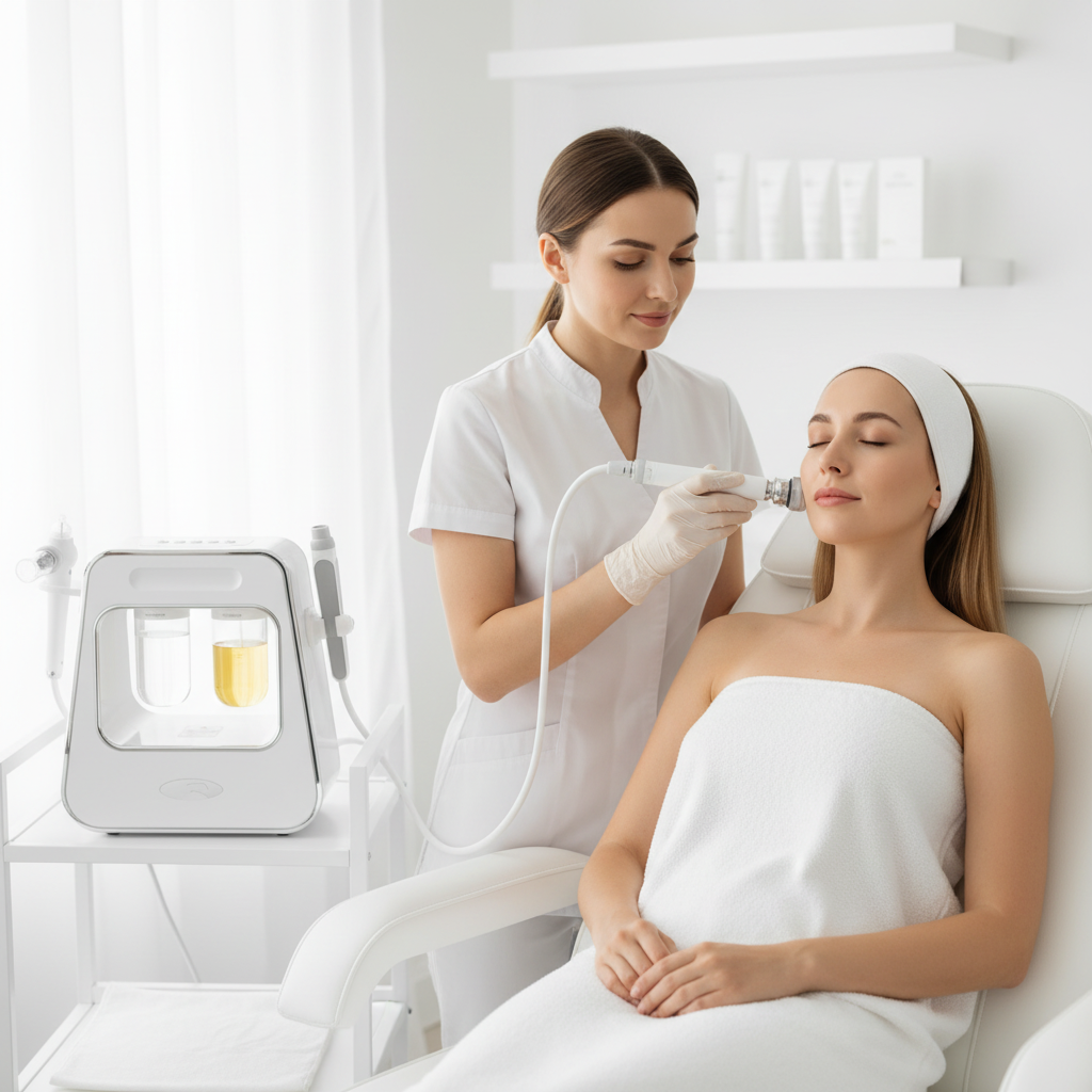 Hydra Dermabrasion Facial Machine – Two-Handle Deep-Cleansing Micro Bubble and Water Oxygen Device for Professional Spa-Style Aqua Peel Skin Care