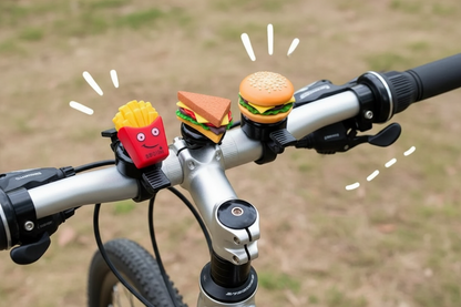 Cartoon Bicycle Bell – Loud Kids Bike Bell with Fun Hamburger Design for Scooters and Children's Bicycles