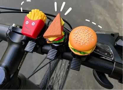 Cartoon Bicycle Bell – Loud Kids Bike Bell with Fun Hamburger Design for Scooters and Children's Bicycles