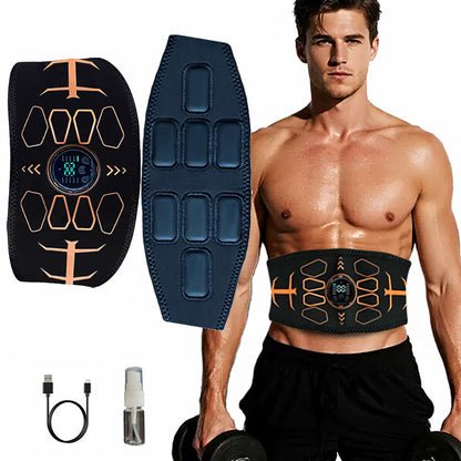 Smart EMS Abdominal Toning Belt – USB Rechargeable Muscle Stimulator and Ab Trainer for Core Fitness, Body Toning and Workout Support
