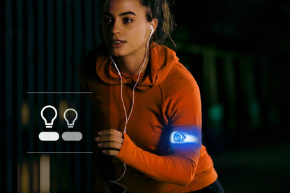 LED Running Armband – Light Up Reflective Sports Bracelet for Night Running, Cycling, Walking and Outdoor Safety Visibility