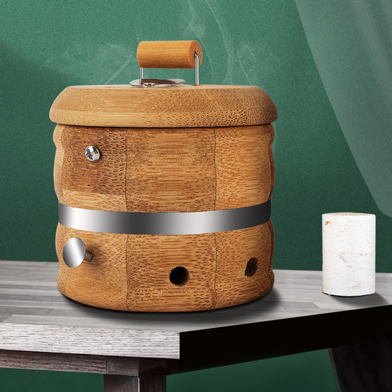 High-Class Wooden Moxibustion Box – Adjustable Temperature Acupoint Heating Device for Mugwort Moxa Therapy, Meridian Massage and Home Wellness