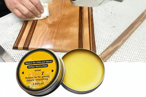 Wood Cutting Board Beeswax Paste – Food-Grade Coconut Oil and Vitamin E Conditioner for Nourishing, Protecting and Restoring Natural Wood Shine