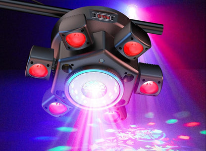 RGBW Moving Head DJ Lights – 150W Six Arm DMX512 Stage Lighting for Weddings, Clubs, Concerts and Professional Events