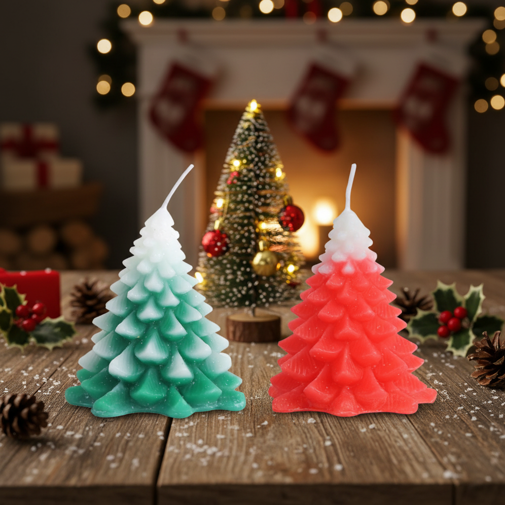 3D Christmas Tree Silicone Mold – DIY Resin, Candle and Soap Making Mold for Creative Holiday Crafts