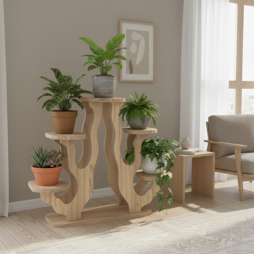 Desktop Display Stand – Multi Tier Plant and Collectible Rack for Figurines, Crafts and Home Office Decoration