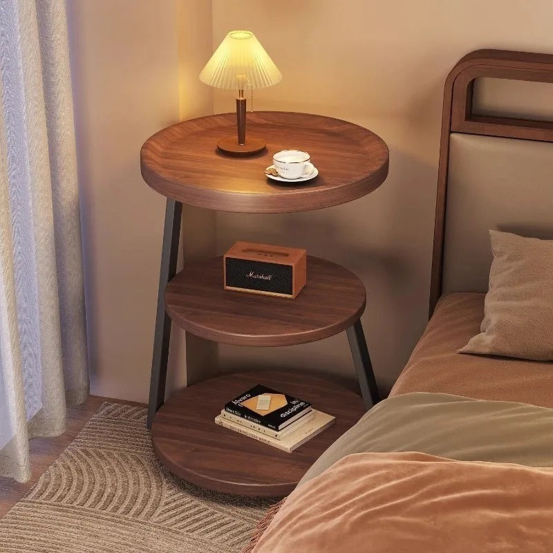 Minimalist Wooden Nightstand – Compact Bedside Table with Storage Shelf for Bedrooms, Small Apartments and Modern Home Furniture