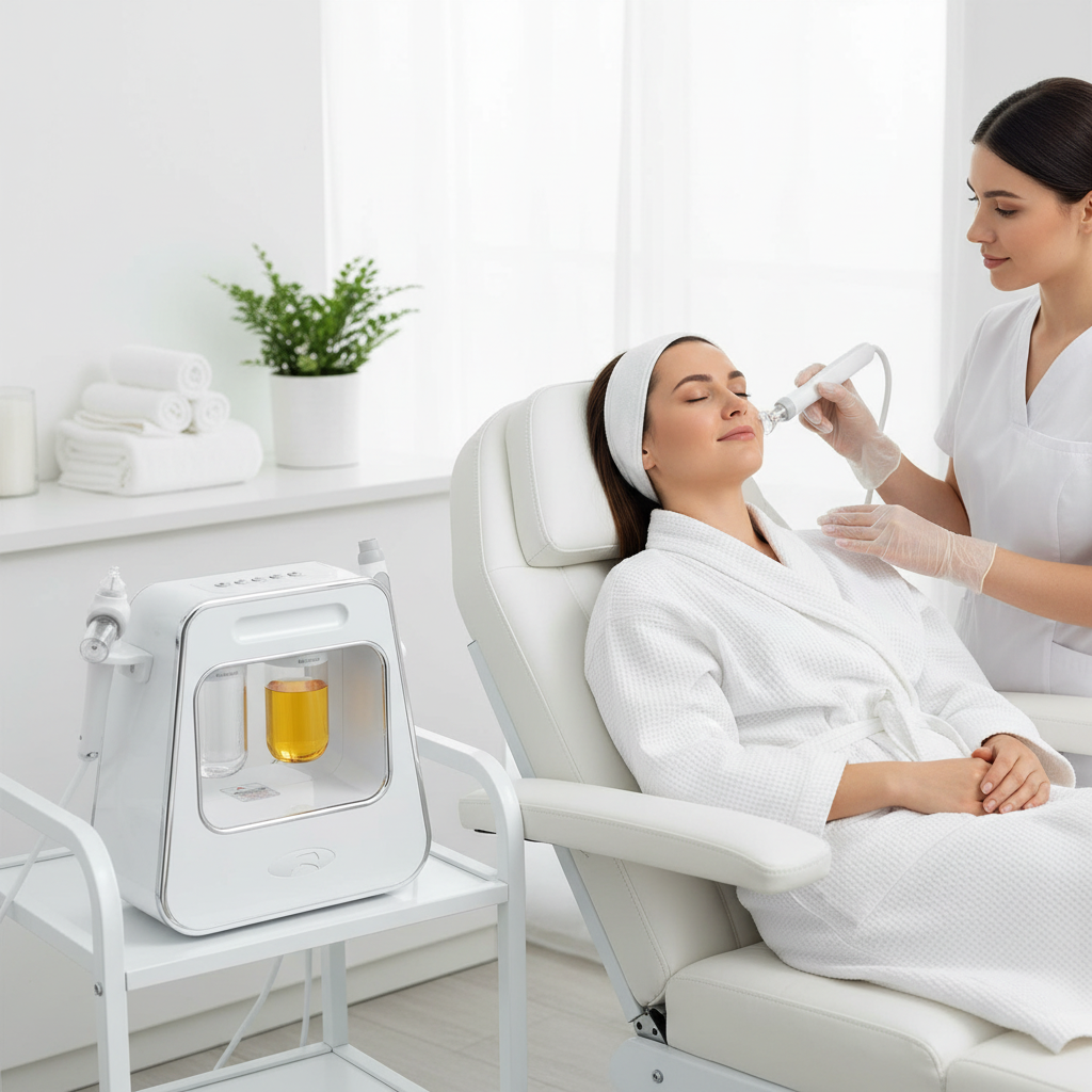 Hydra Dermabrasion Facial Machine – Two-Handle Deep-Cleansing Micro Bubble and Water Oxygen Device for Professional Spa-Style Aqua Peel Skin Care