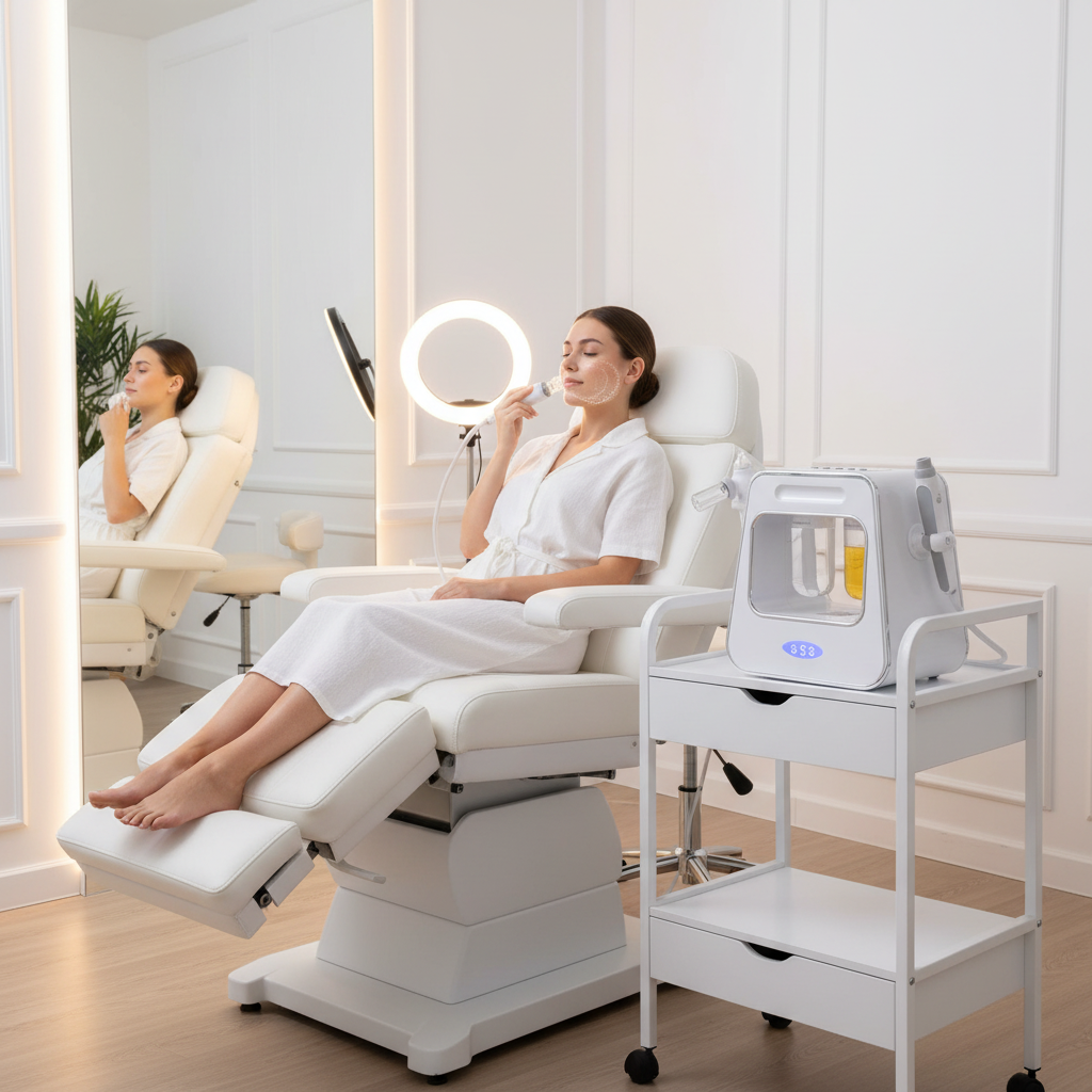 Hydra Dermabrasion Facial Machine – Two-Handle Deep-Cleansing Micro Bubble and Water Oxygen Device for Professional Spa-Style Aqua Peel Skin Care