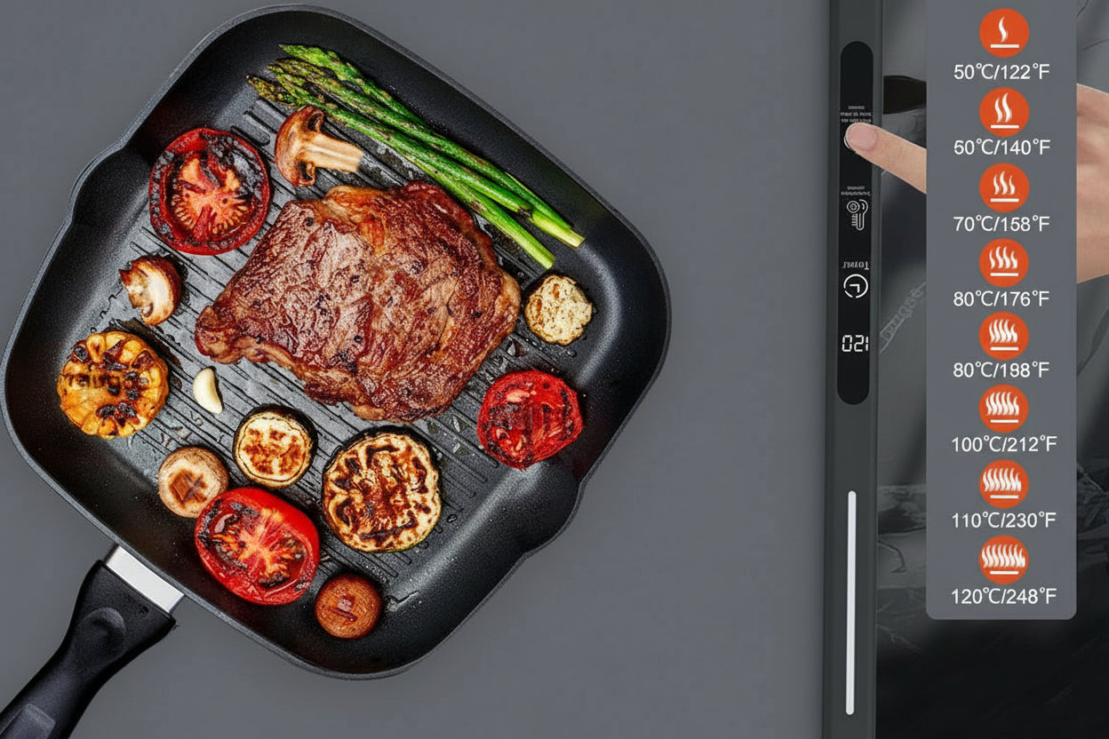 Foldable Electric Food Warmer Tray – Portable Heating Mat with Adjustable Temperature Settings for Fast Meal Warming at Home or Office