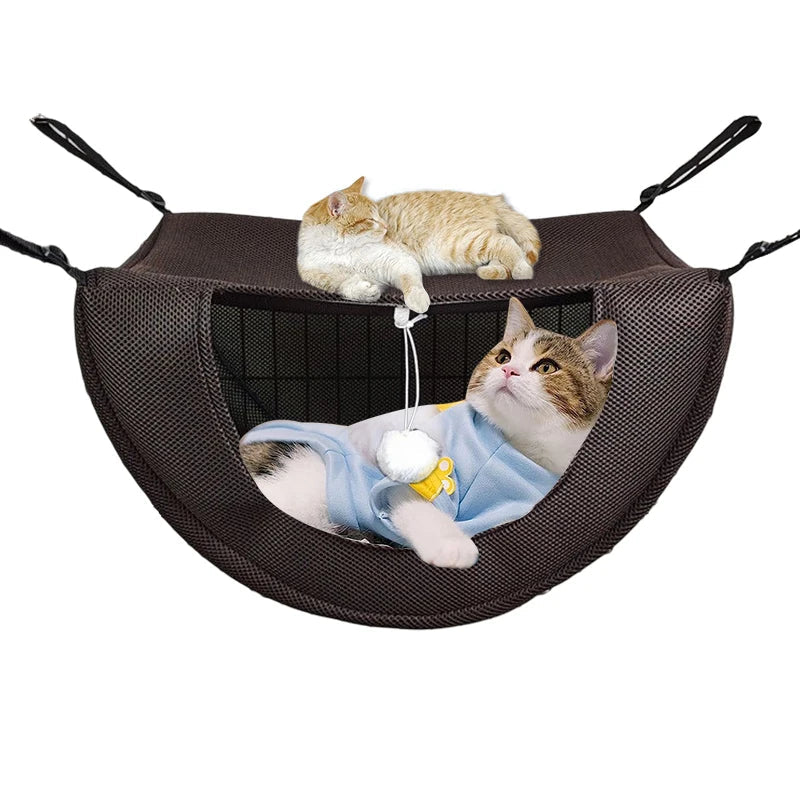 Cat Hammock Bed – Breathable Washable Hanging Pet Nest for Cages, Kittens, Guinea Pigs and Small Animals Seeking Cozy Sleep