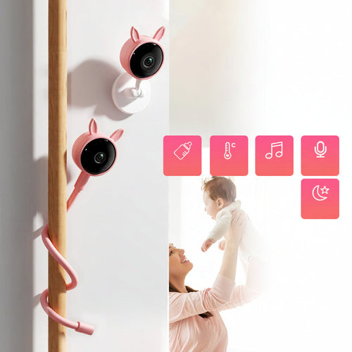 Smart Baby Monitor Camera - 1080P WiFi Remote Viewing Device with Night Vision, Temperature Detection and Two-Way Monitoring