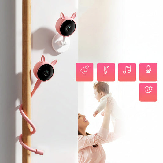 Smart Baby Monitor Camera - 1080P WiFi Remote Viewing Device with Night Vision, Temperature Detection and Two-Way Monitoring