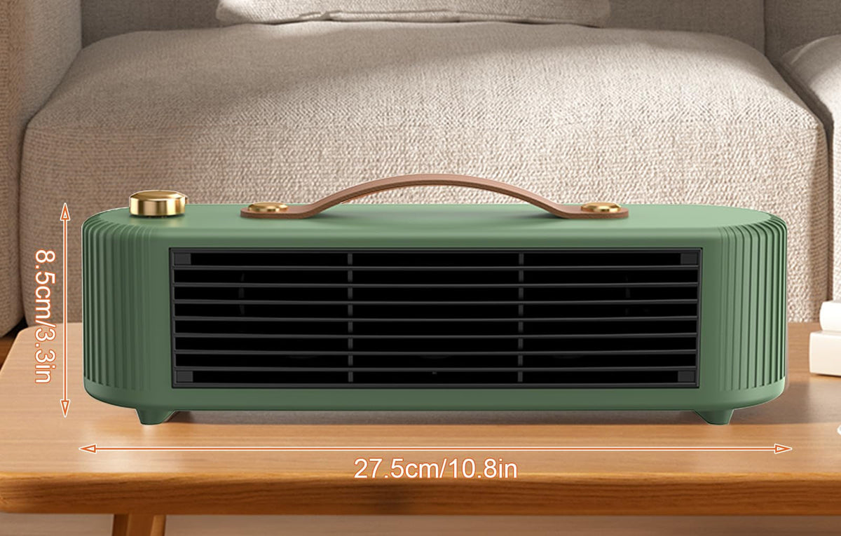 Desktop Electric Space Heater – 800W Adjustable Two Gear Personal Heater for Office Desk and Indoor Warmth