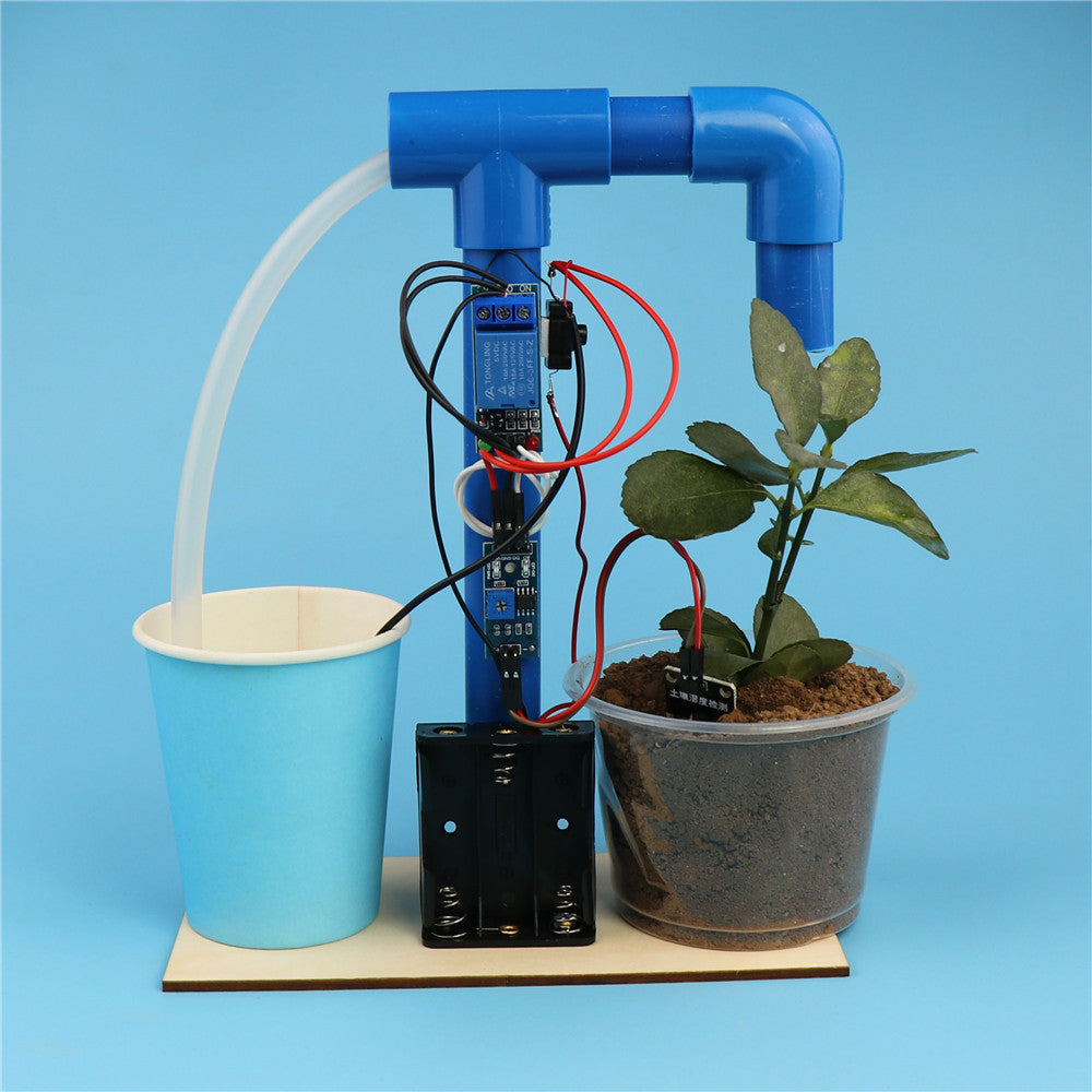 STEM Automatic Plant Watering Kit – DIY Physics Science Experiment Toy for Children, Educational Technology Project and Creative Learning
