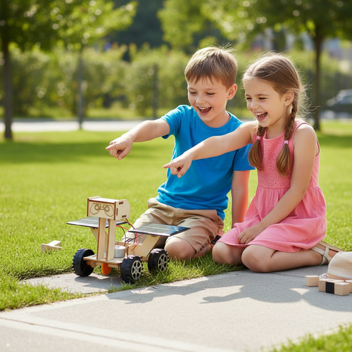 DIY Solar Car Kit – Educational STEM Science Toy for Kids Learning Electronics, Engineering and Creative Building Skills