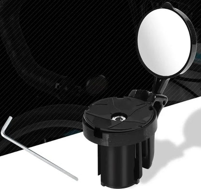 Wide Angle Bicycle Handlebar Mirror – 360 Degree Rotating Rear View Mirror for Road Bikes, Scooters and Safe Cycling