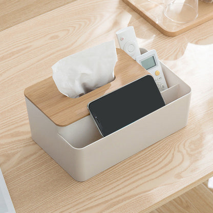 Elegant Wooden Tissue Box Holder – Sturdy Paper Storage Organizer with Easy Refill Design for Home, Restaurant, Hotel and Car