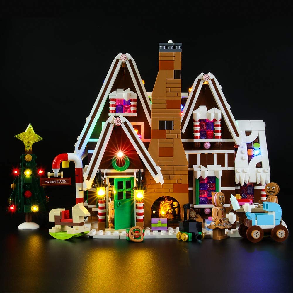 LED Light Kit for LEGO Gingerbread House – Decorative Christmas Lighting Upgrade Compatible with Building Block Display Models