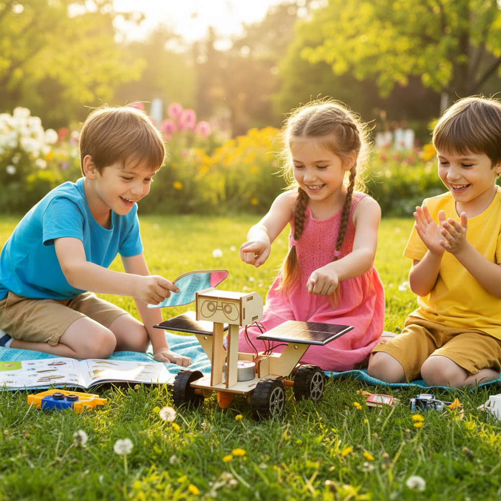 DIY Solar Car Kit – Educational STEM Science Toy for Kids Learning Electronics, Engineering and Creative Building Skills