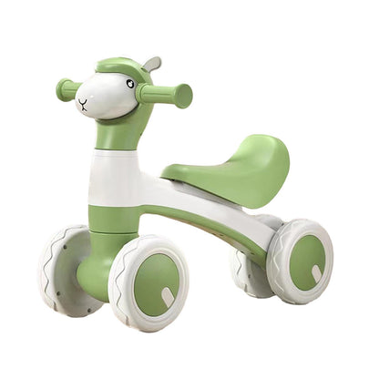 Children's Alpaca Four Wheel Balance Scooter – Baby Walker Ride On Toy for Safe Outdoor Fun and Early Development.