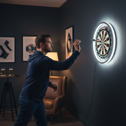 Dart Board Lighting System – LED Dartboard Light Ring with Focused Illumination for Professional Practice, Game Rooms, Bars and Competitions