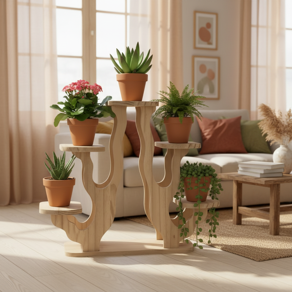 Desktop Display Stand – Multi Tier Plant and Collectible Rack for Figurines, Crafts and Home Office Decoration