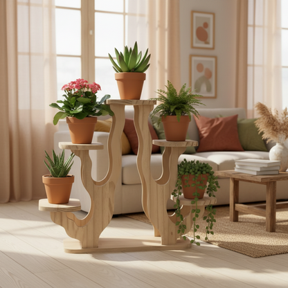 Desktop Display Stand – Multi Tier Plant and Collectible Rack for Figurines, Crafts and Home Office Decoration