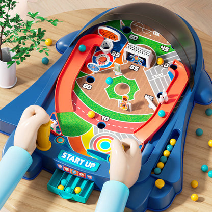 Pinball Soccer Board Game - Interactive Tabletop Marble Battle Game for Kids, Families and Party Entertainment